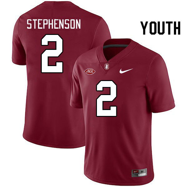 Youth #2 Dylan Stephenson Stanford Cardinal 2024 ACC Conference College Football Jerseys Stitched-Ca